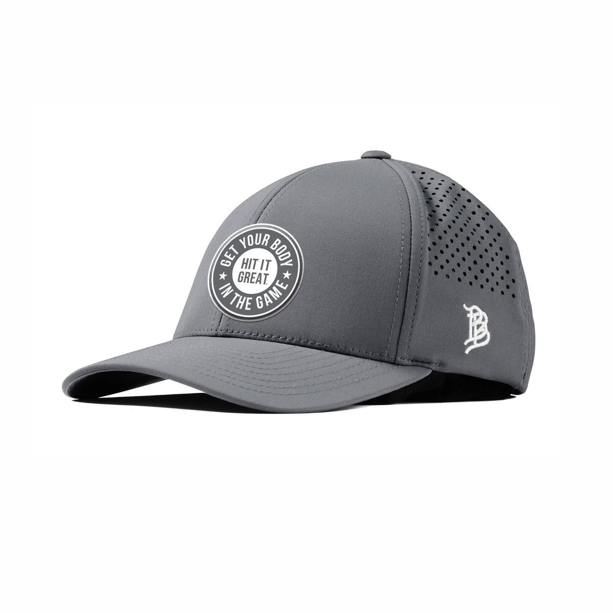 Structured Hat Grey/Silver PVC Round logo