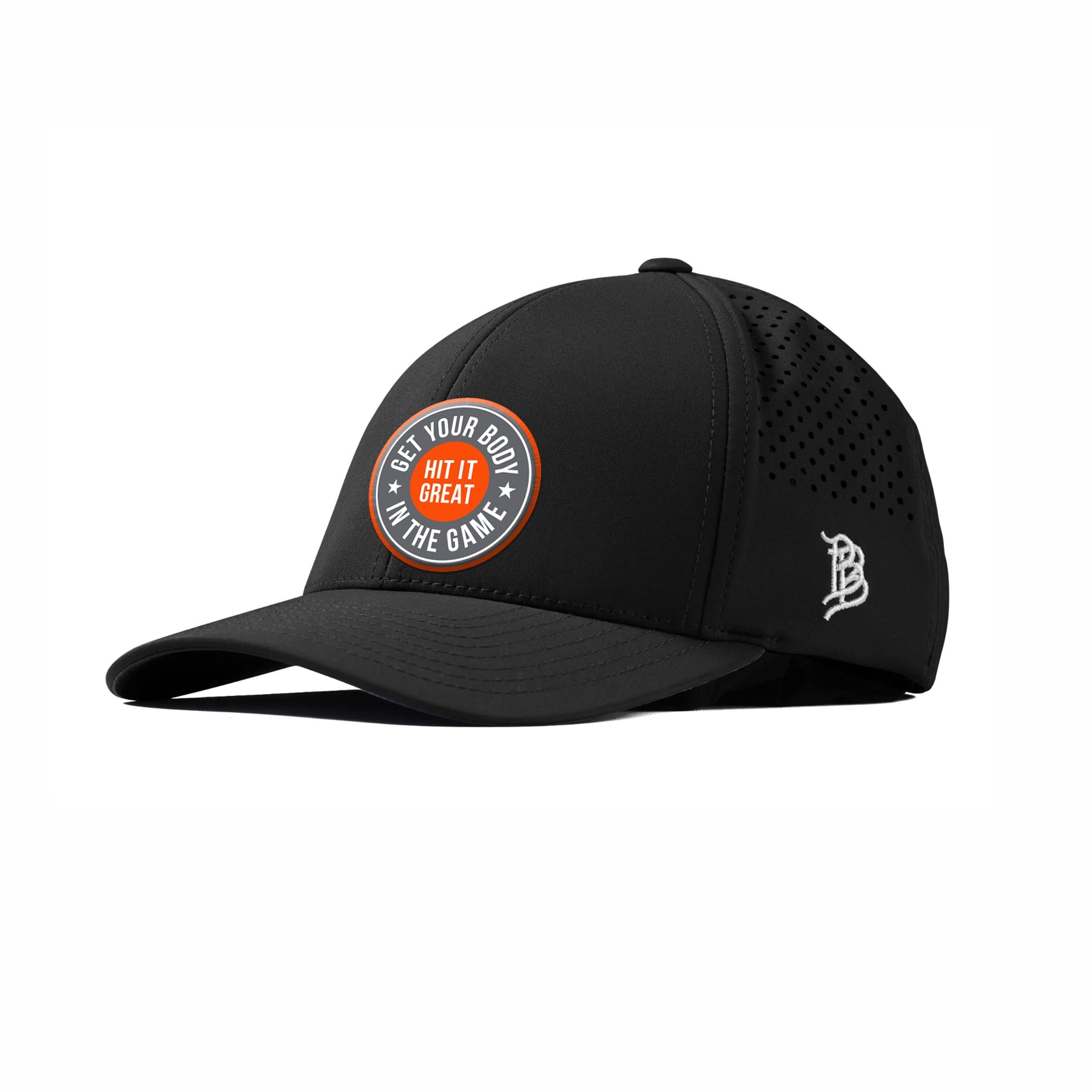 Structured Hat Black/Orange PVC Round logo