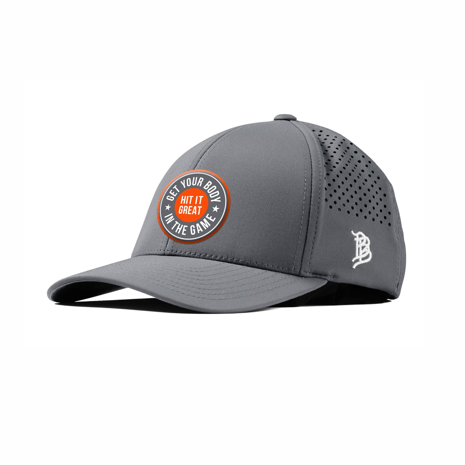 Structured Hat Grey/Orange PVC Round logo