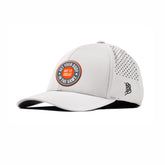 Structured Hat White/Orange PVC Round logo