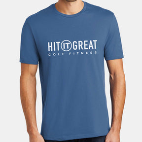 Men's T-Shirt Heather Blue/White